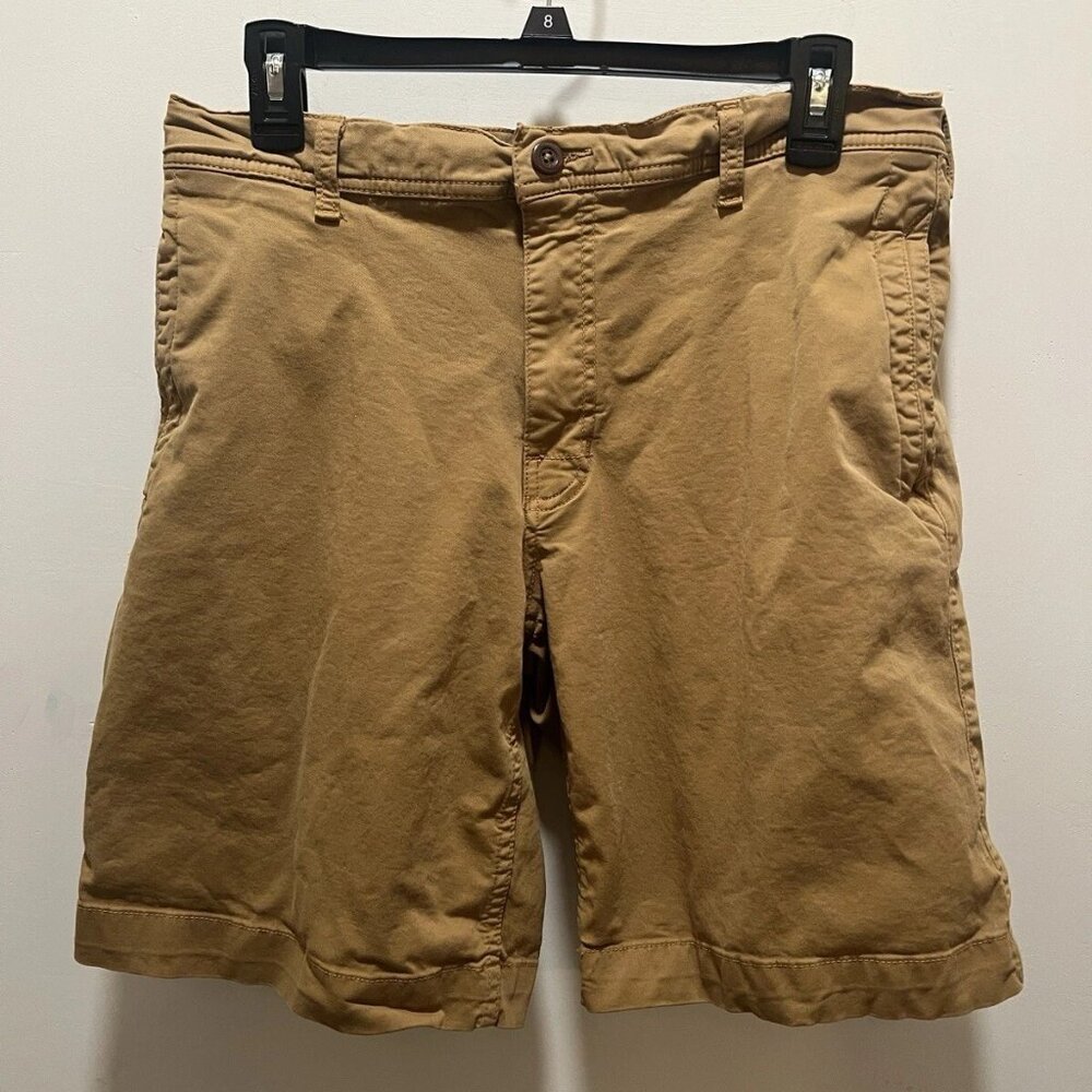 North Face Men's Size 32 Tan Brown Flat Front Hiking Walking Camping Shorts